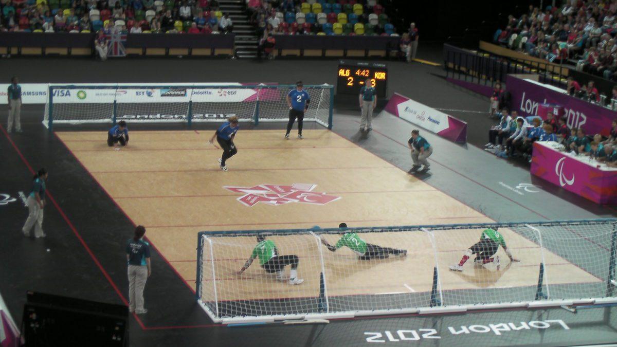 Paralympic sport of Goalball.